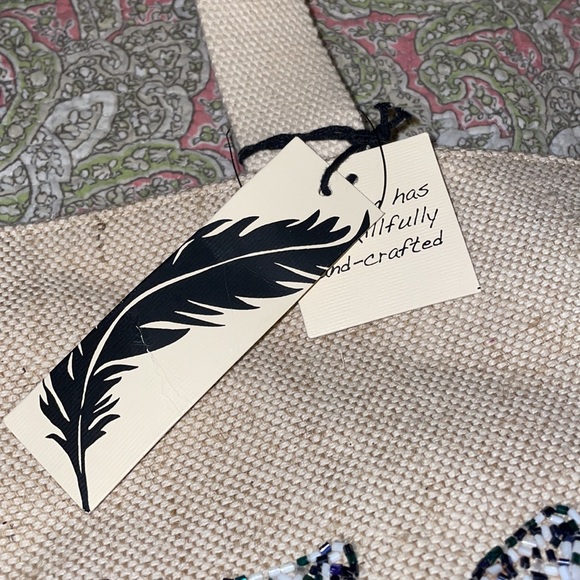 BNWT Angel by L. Martino beaded beach bag - Picture 5 of 7